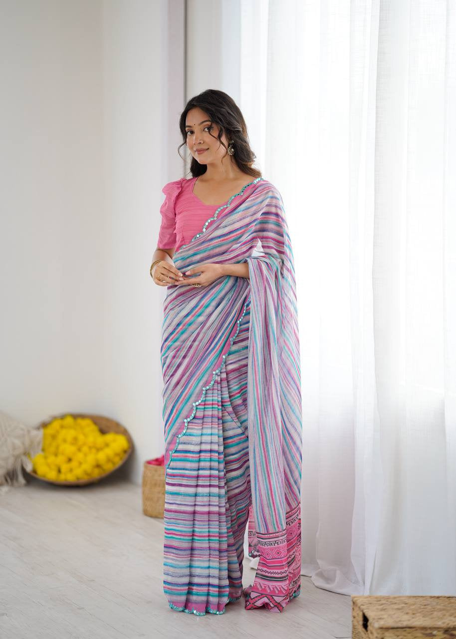 Heavy Georgette Silk Saree