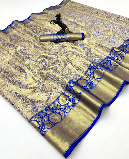 Kanchipuram Bridal Semi Pattu Silk Saree – Pushpa Vol 10