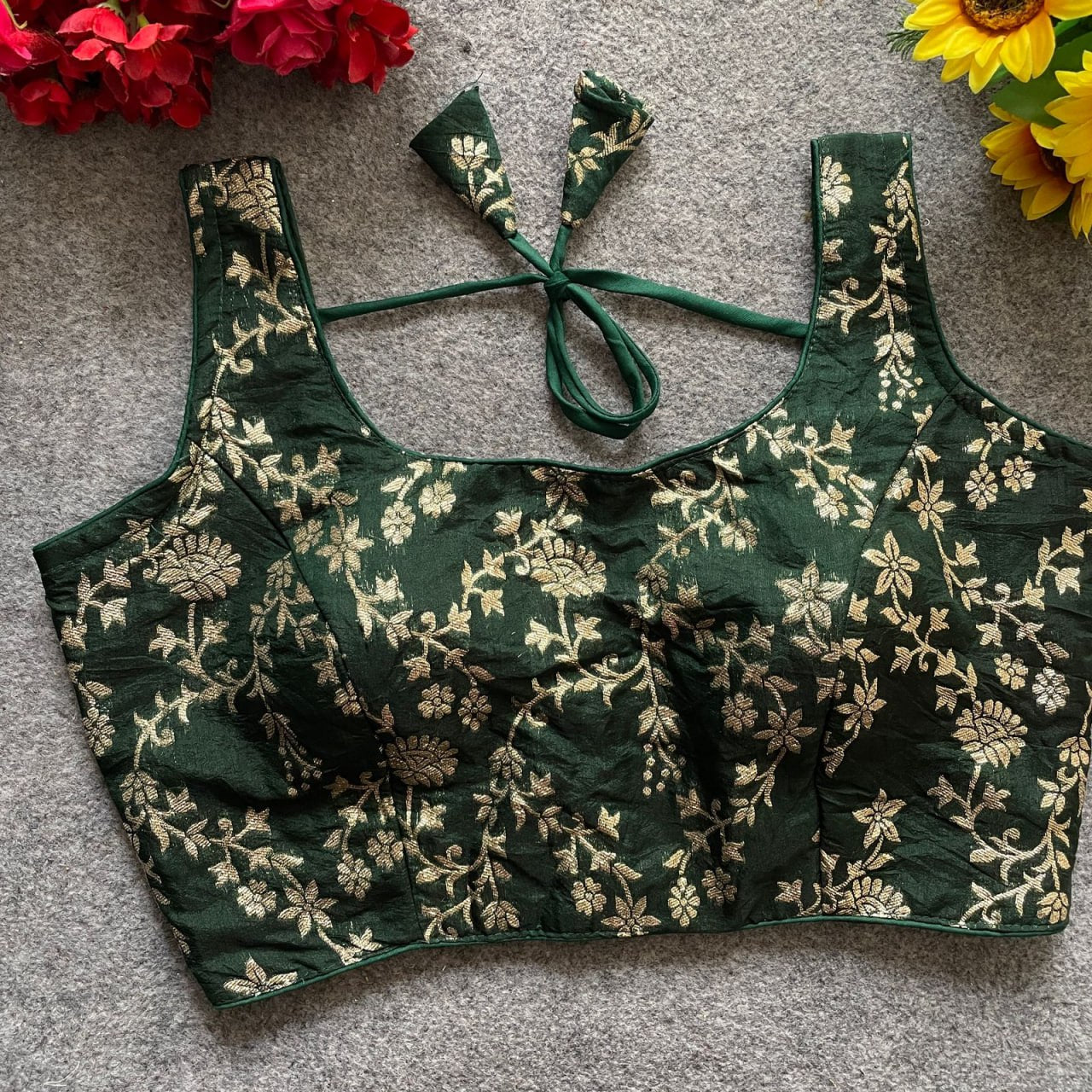 Dola Silk with Rich Jacquard Work Blouser