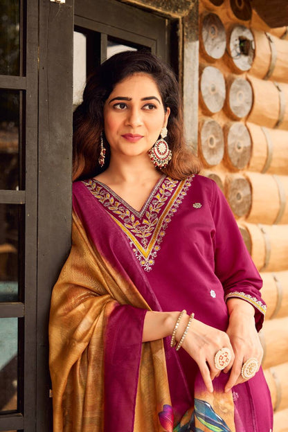 Fully Stitched Ethnic Set with Dupatta