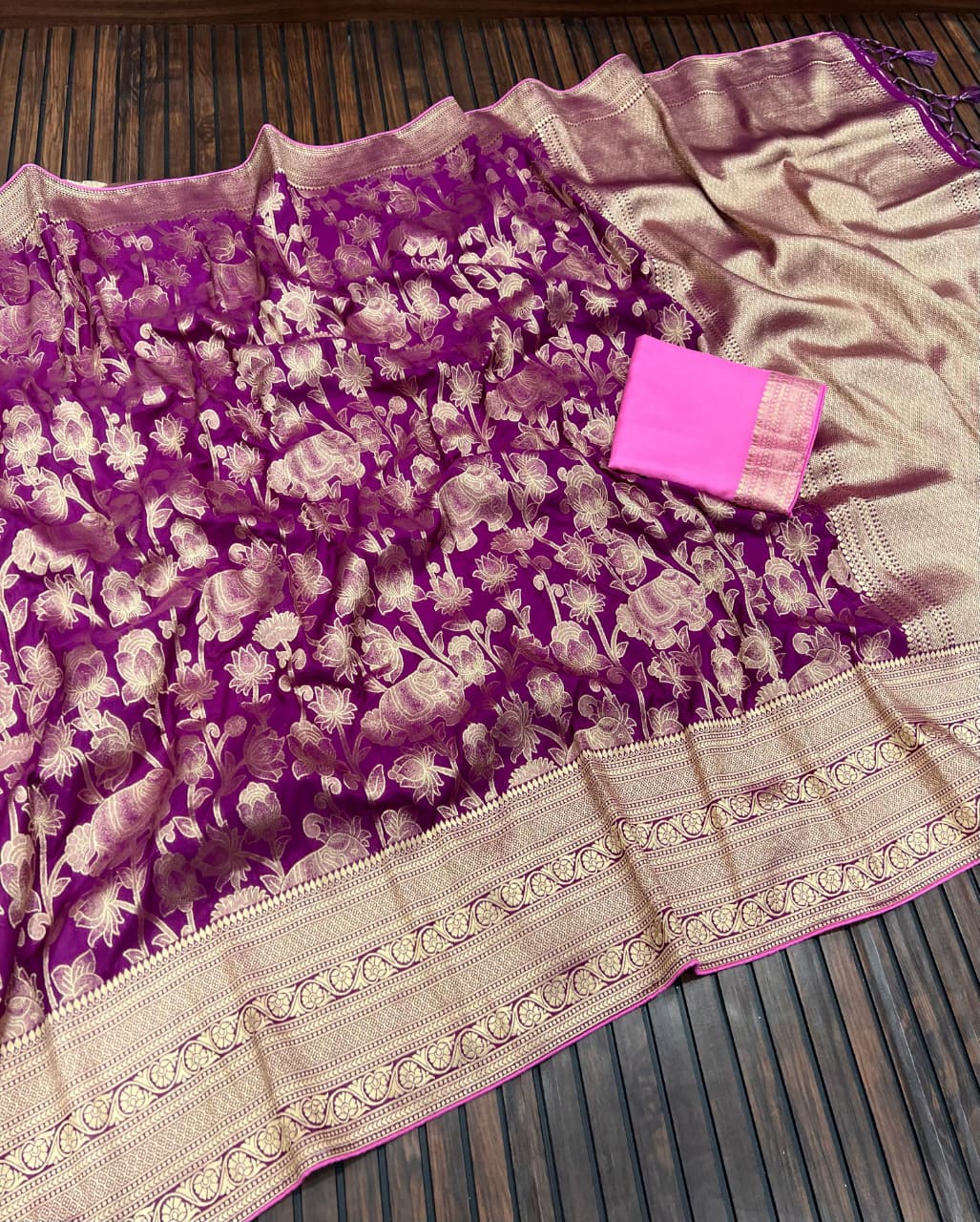 Pure Khadi Creap Georgette Saree