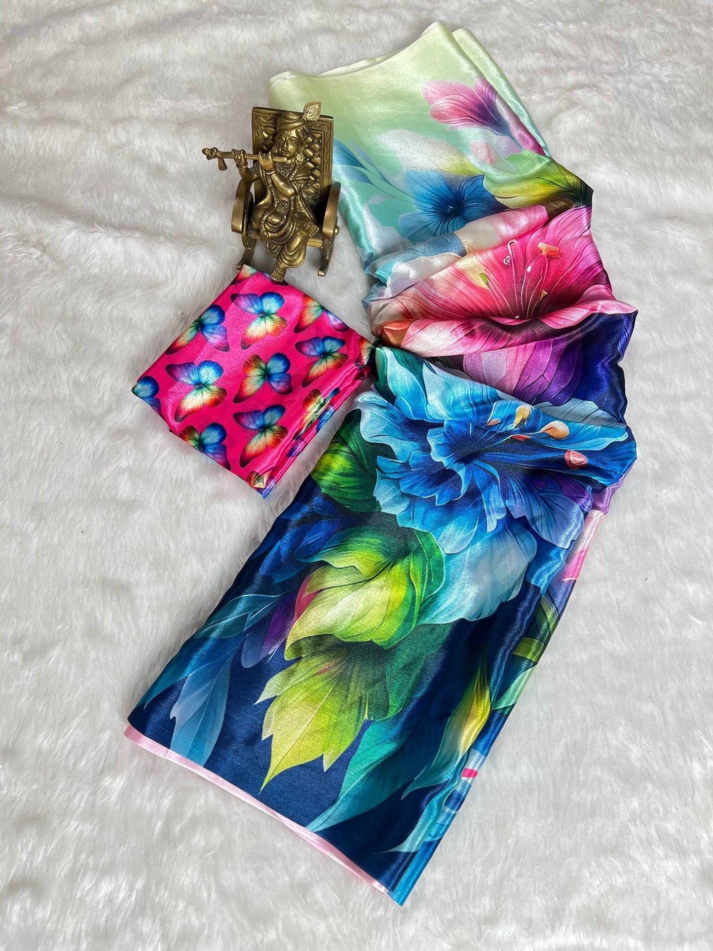 Lustro Silk digital print Saree