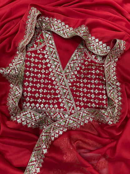 Soft Rangoli Silk Sequins Work Saree