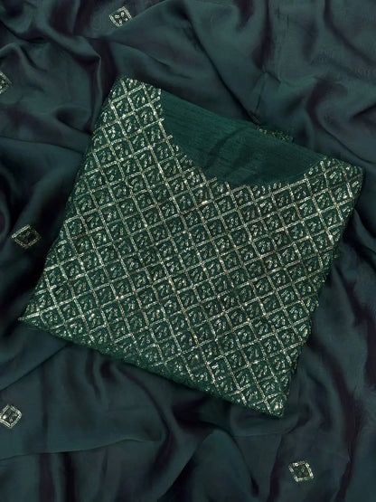 Soft Rangoli Silk Saree with Sequin Embroidery – Murugan Attire