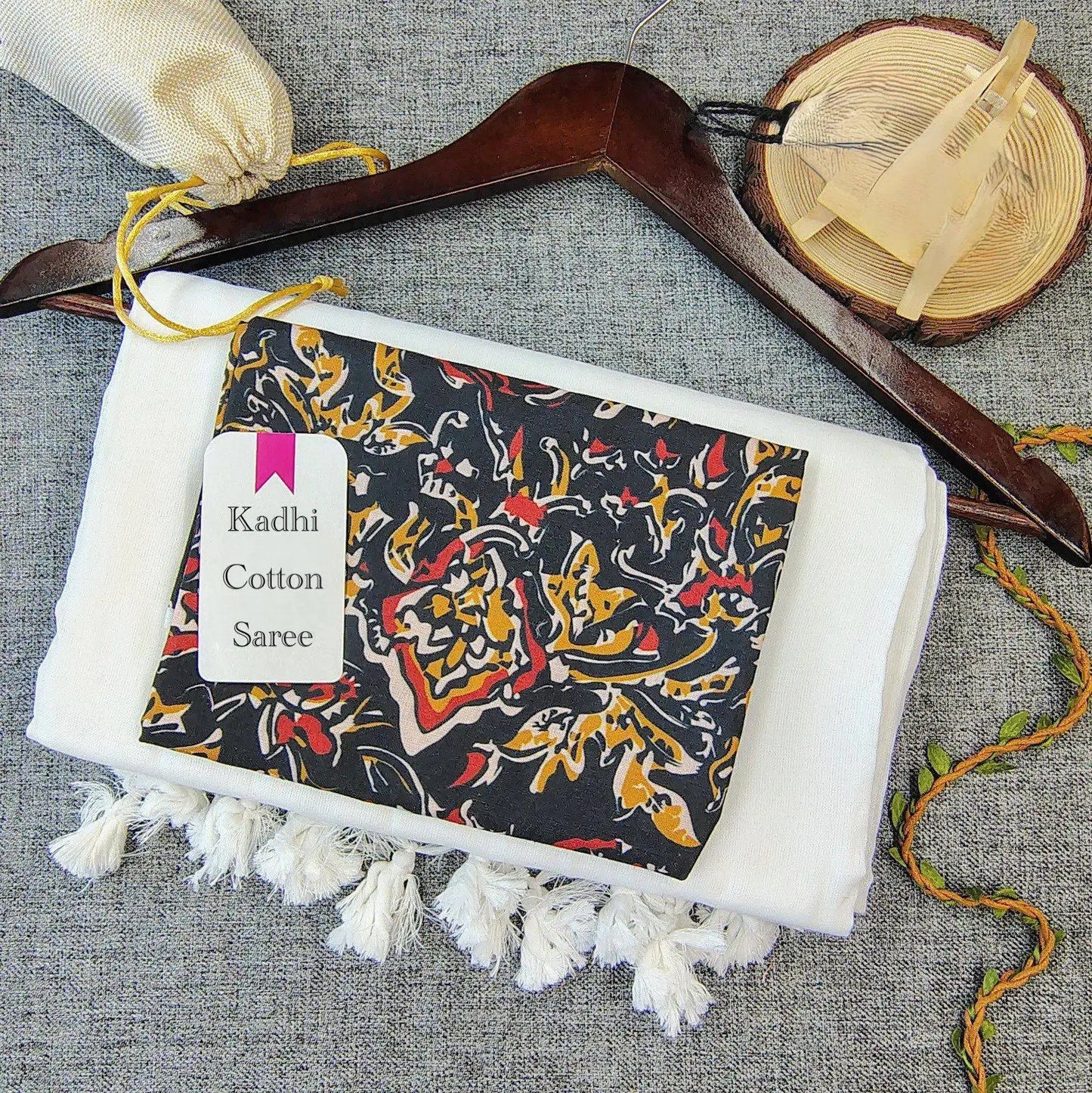 Handloom Khadi Cotton Saree with Magic Cotton Blouse | Lightweight & Comfortable CF-199