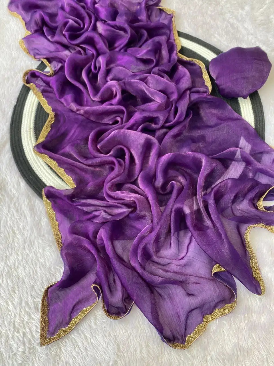 Golden Mustard Space Sillk  Saree