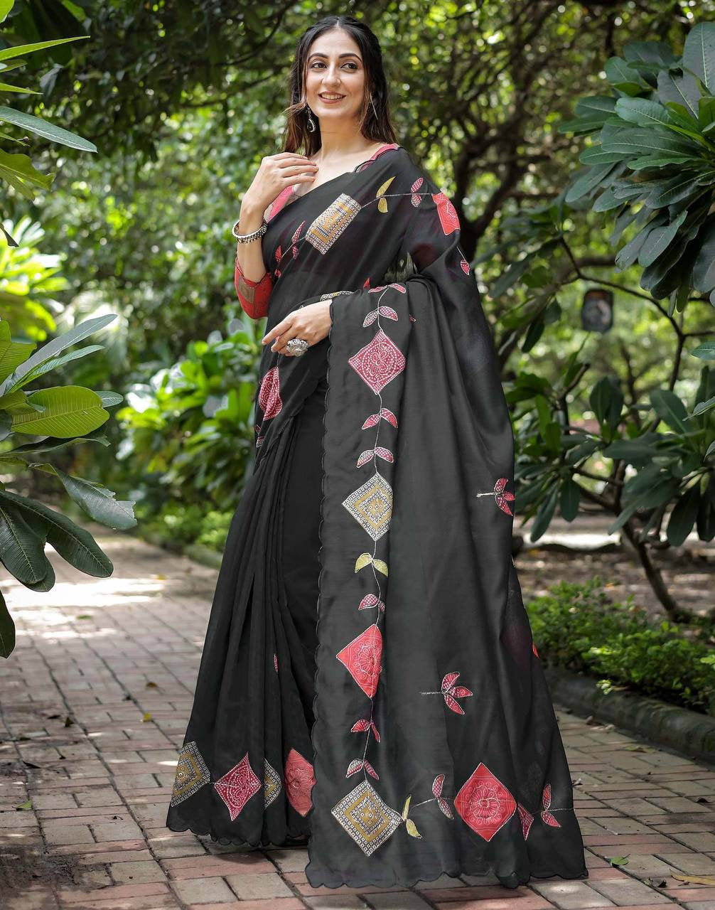 Soft Chanderi Cotton Saree with Blouse