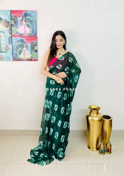 Bandhni Georgette Saree
