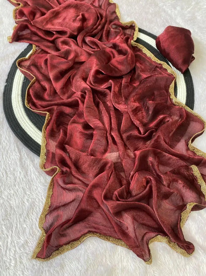 Golden Mustard Space Sillk  Saree