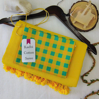 Handloom Khadi Cotton Saree with Magic Cotton Blouse | Lightweight & Comfortable CF-199