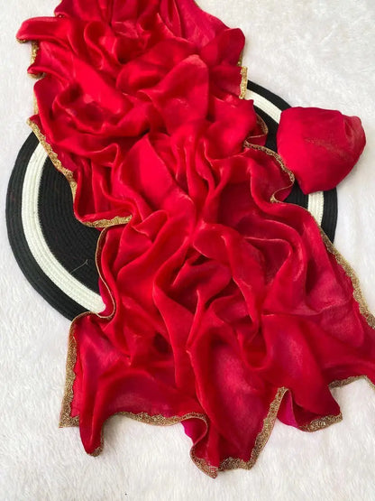 Golden Mustard Space Sillk  Saree