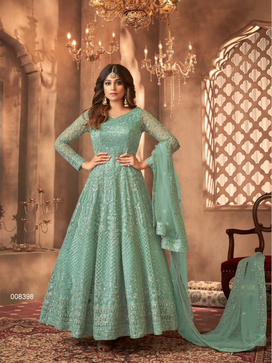 Unstitched Suits Net with Sequence Coding Embroidery