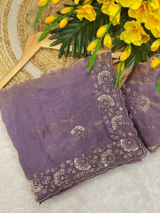 The most trending Beads Work Concept Saree
