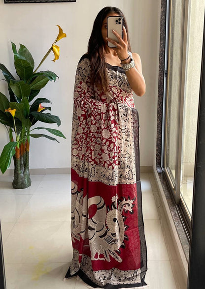 Kalamkari Print Mul Cotton Saree Collection