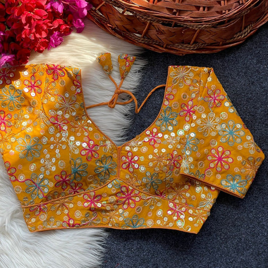 Georgette Embroidery  work Blouse