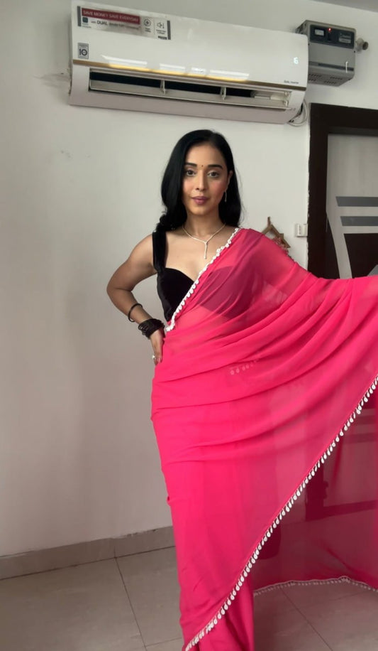 Soft Georgette Silk Ready To Wear Saree
