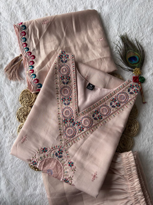 Thread Embroidery with Sequin Detailing Suits