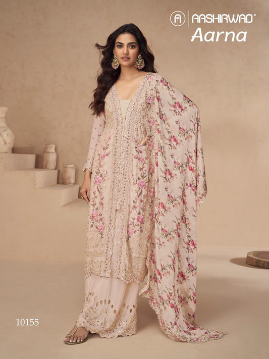 Vichitra With Embroidery work+ sequence  Suit