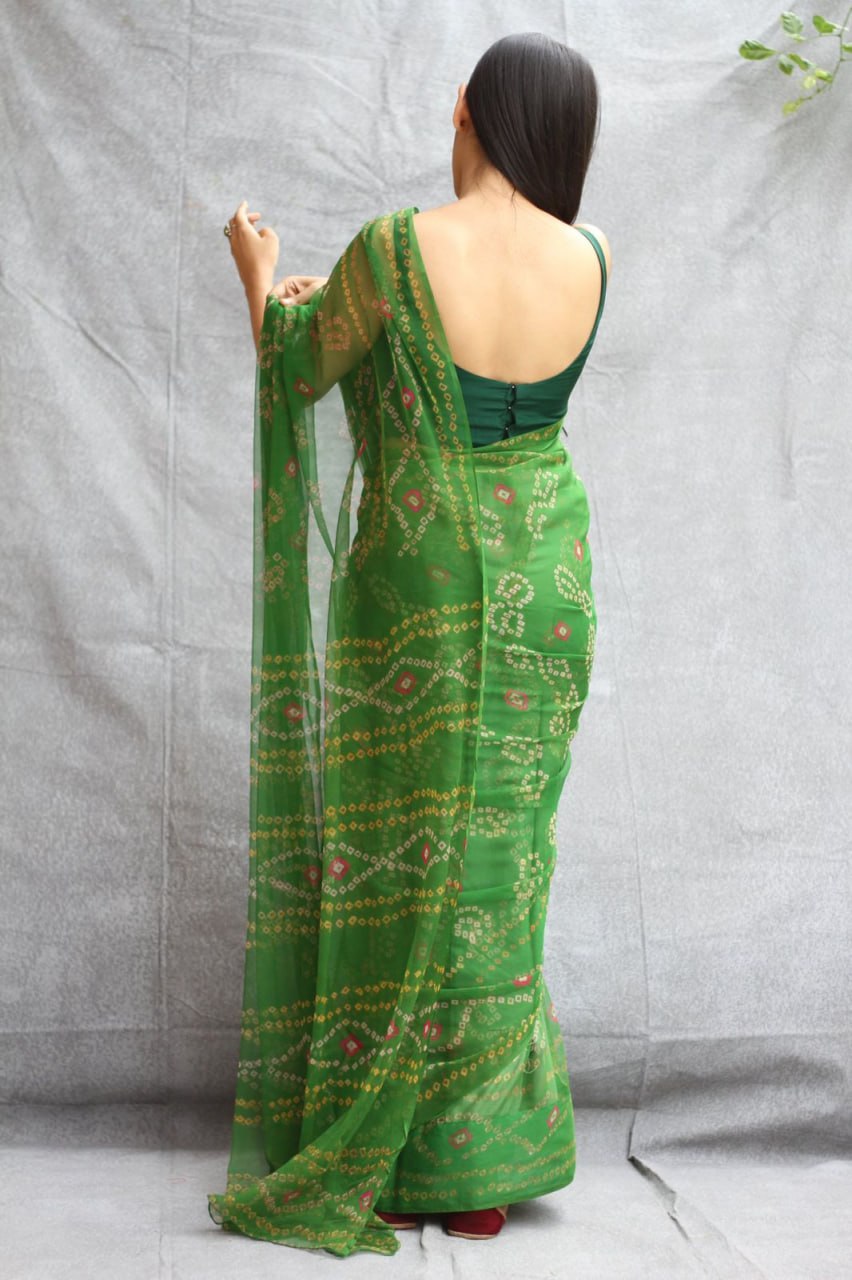 Bandhni Georgette Saree