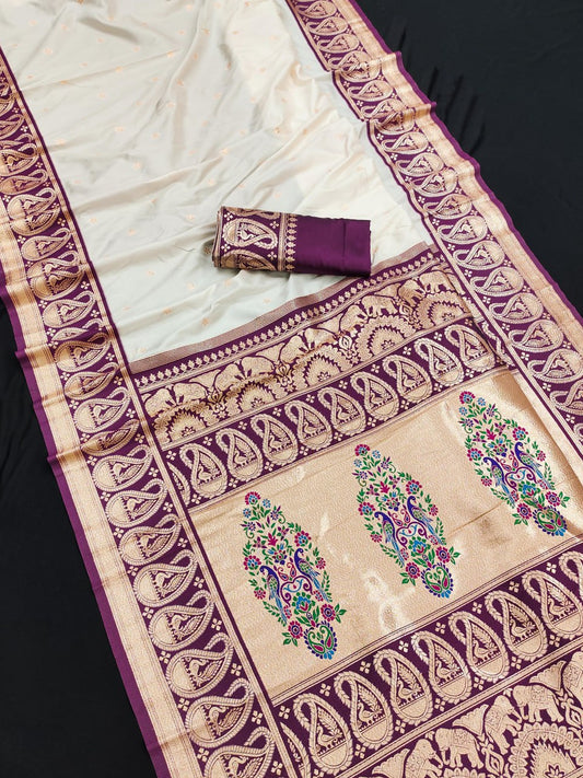 Soft And pure banarasi Paithani silk saree