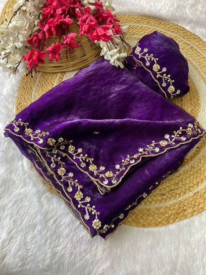 Premium Fendy Satin Saree