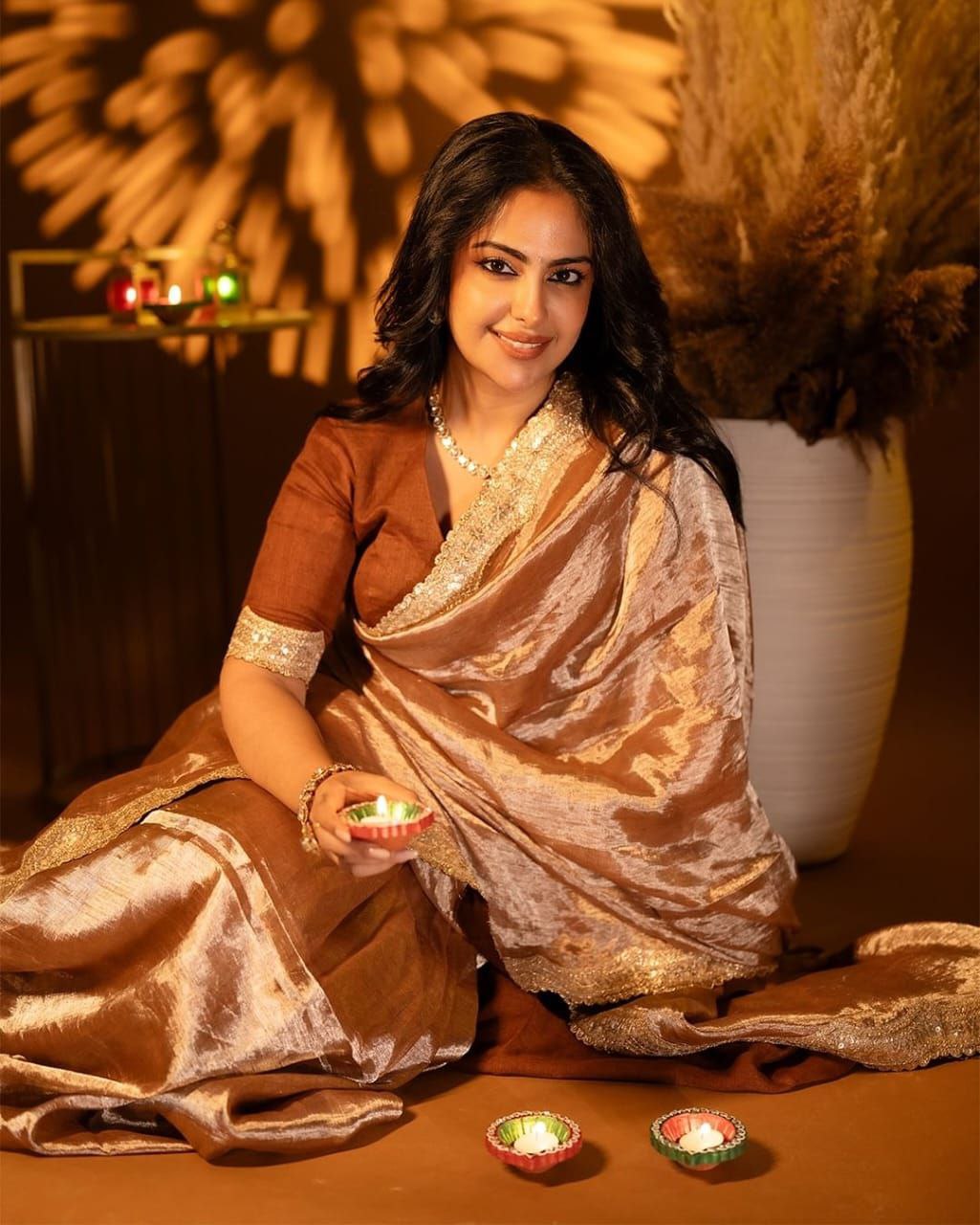 Glass Tissue Silk Saree