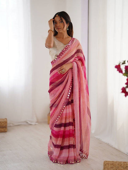 Linen Printed Saree