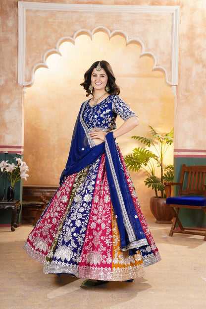 Multicolor Faux Georgette Lehenga Choli ON5053