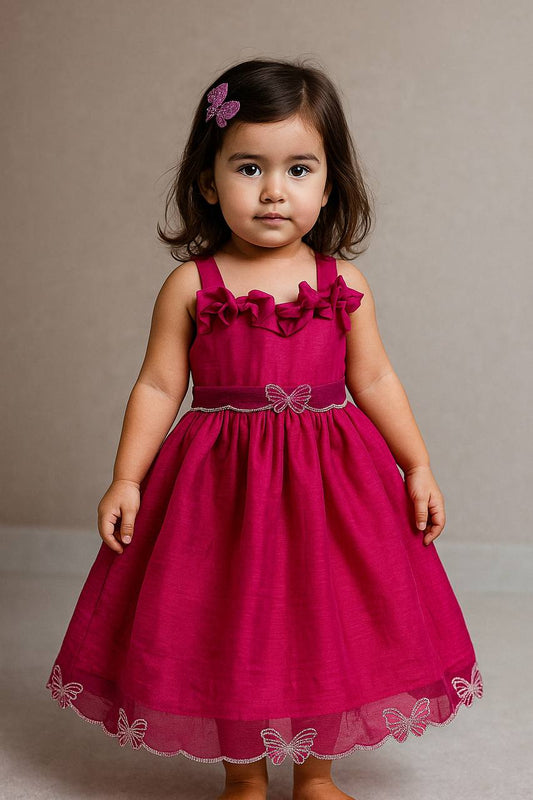 Kids Butterfly Cut Dana Diamond Panel Work Gown