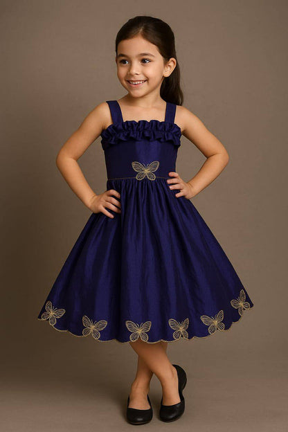 Kids Butterfly Cut Dana Diamond Panel Work Gown