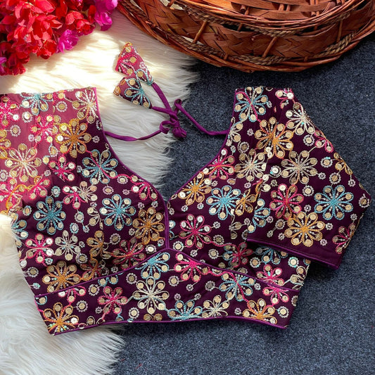 Georgette Embroidery  work Blouse