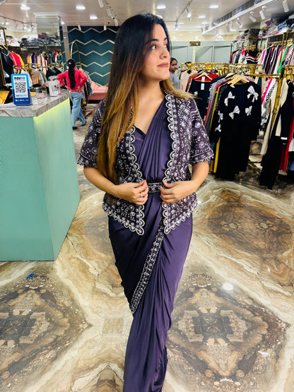 Ready-to-Wear  Ruffle Gown  Saree