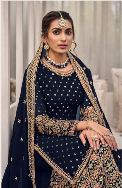 Top Plazo Dupatta Semi-Stitched Suit