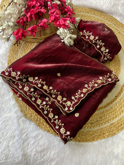 Premium Fendy Satin Saree