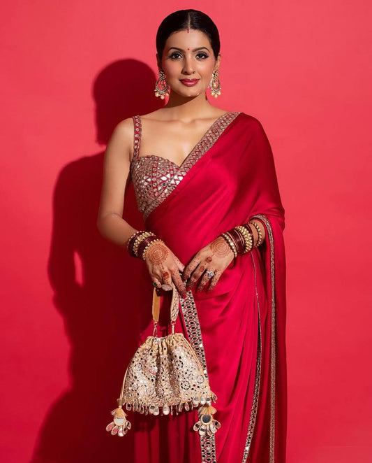 Super Heavy Rangoli Silk Saree – Embroidery & Sequins Work | Code 4020