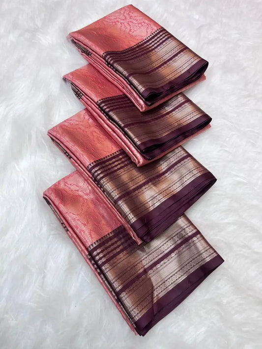 Super Soft Banarasi Woven Kanjivaram Silk Saree with All Over Gold Zari & Rich Pallu -VF– SAMANTHA PATTU