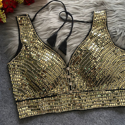 Phantom Mirror + Heavy Stone Handwork with Real Bottom Blouse
