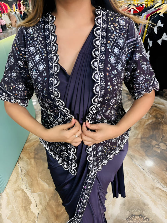 Ready-to-Wear  Ruffle Gown  Saree