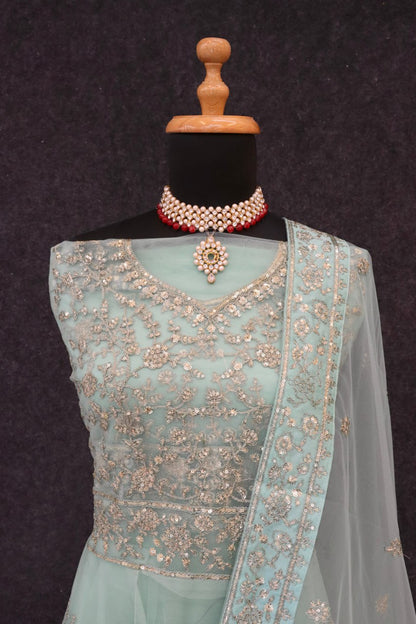 Net with Sequence Coding Embroidery  Gown