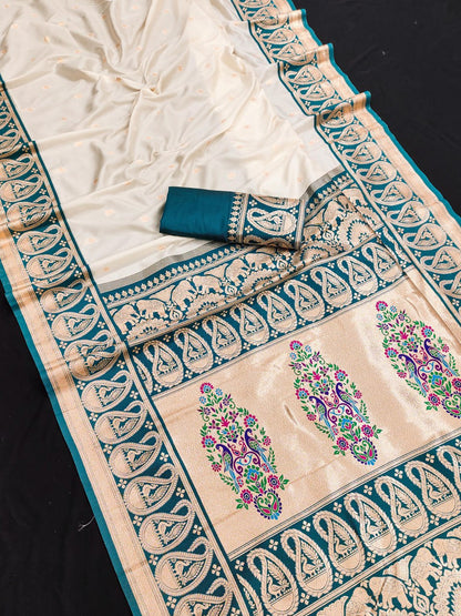 Soft And pure banarasi Paithani silk saree