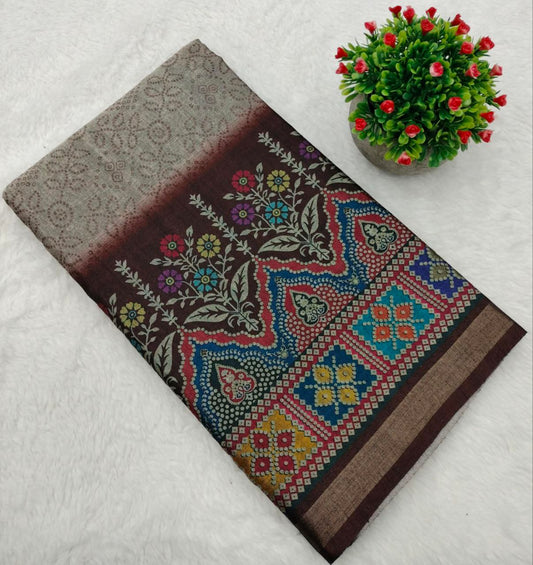 Art Silk Printed Saree