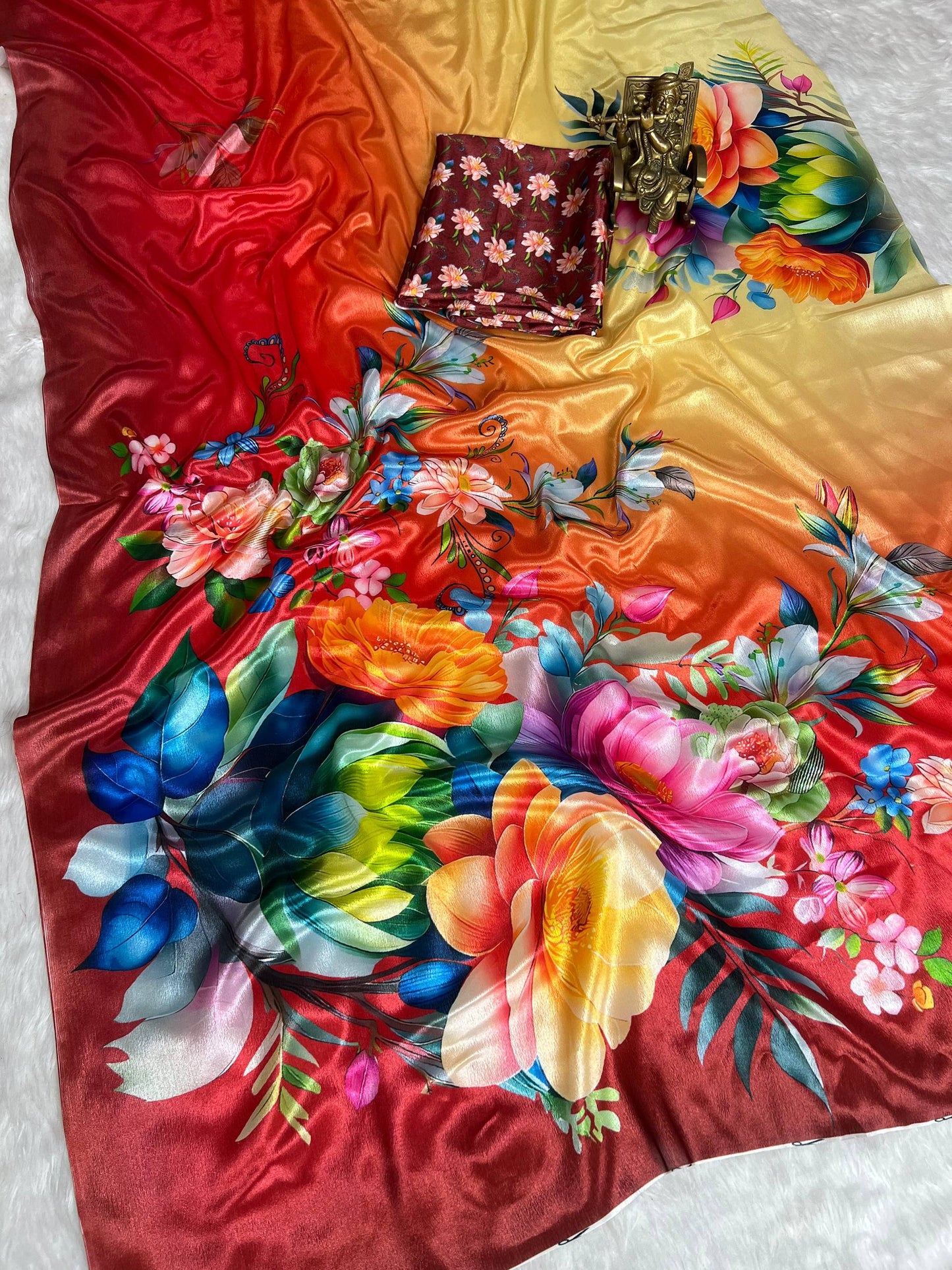 Lustro Silk digital print Saree