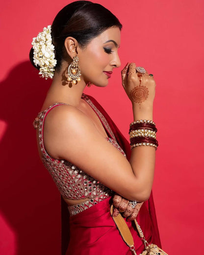 Super Heavy Rangoli Silk Saree – Embroidery & Sequins Work | Code 4020