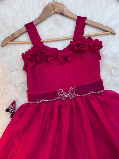 Kids Butterfly Cut Dana Diamond Panel Work Gown