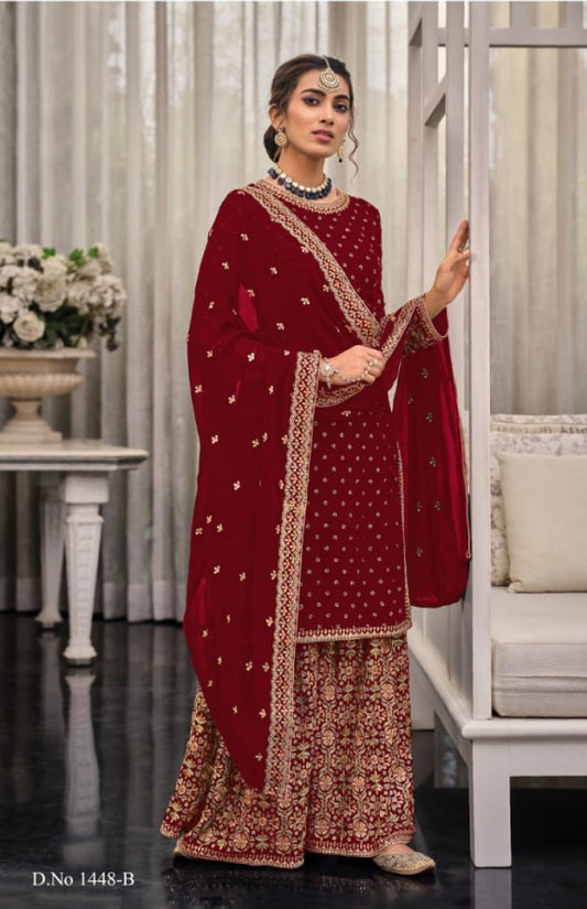 Top Plazo Dupatta Semi-Stitched Suit
