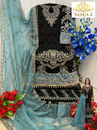 Fox Georgette With Embroidery Sequence Work With Latkan Suit