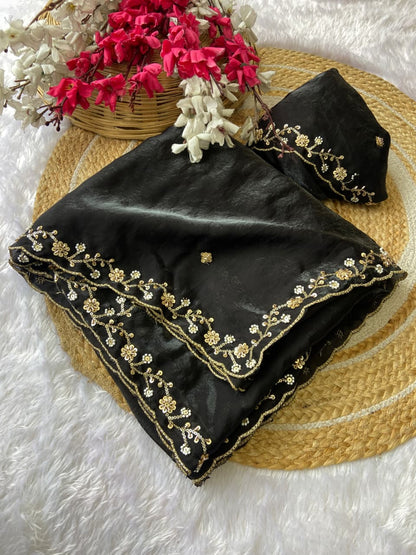 Premium Fendy Satin Saree