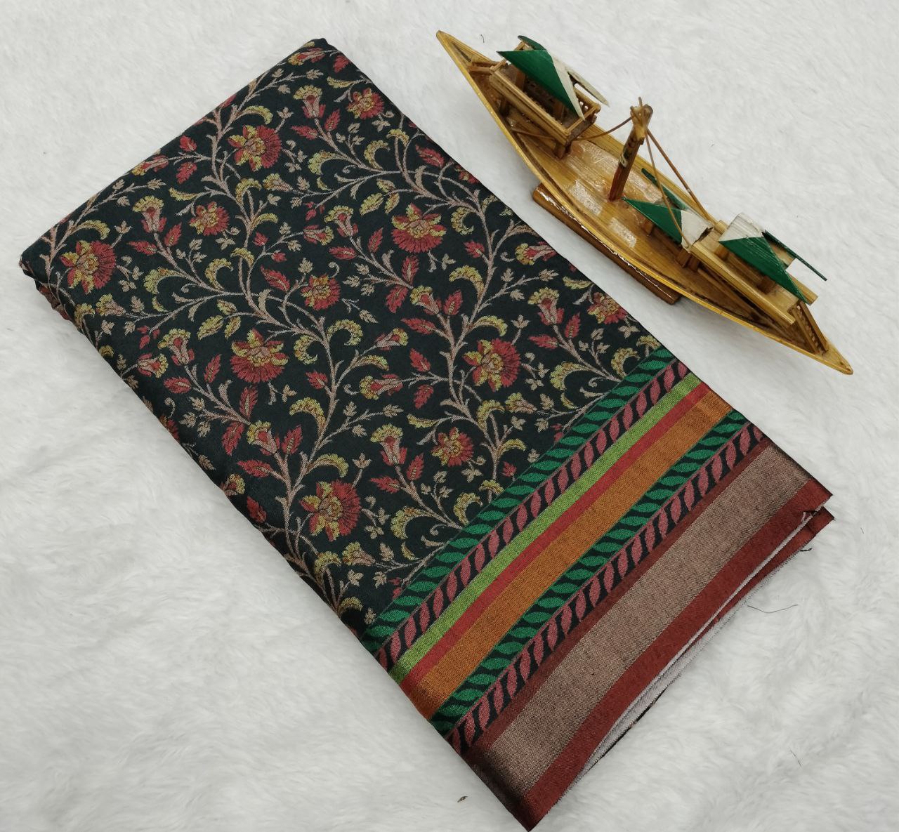 Soft Art Silk with Beautiful Flower Design Saree