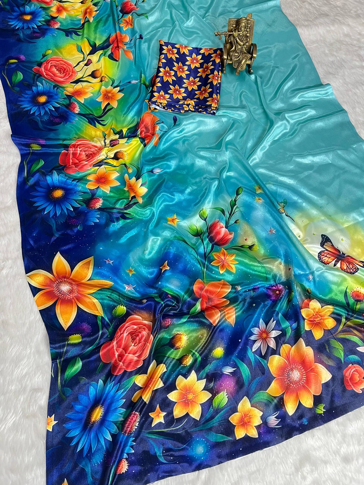 Lustro Silk digital print Saree