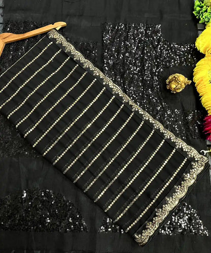 Bollywood BlockBuster Sequins Design  Saree